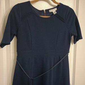 Motherhood Maternity Navy Textured Knit Fit and Flare Dress, size S